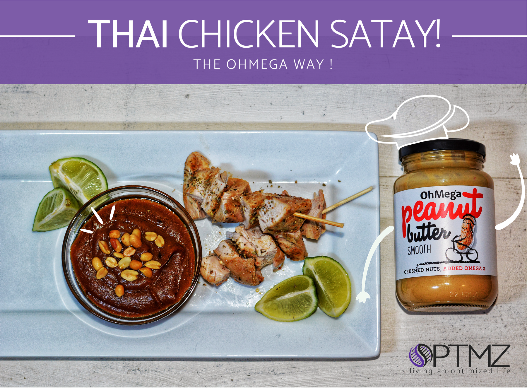 Thai Chicken Satay - The Oh Mega Way
