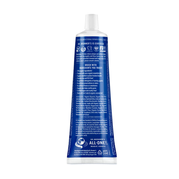 Dr. Bronner - Toothpaste - Peppermint - Back