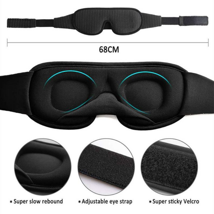 3D Breathable Sleep Mask Features